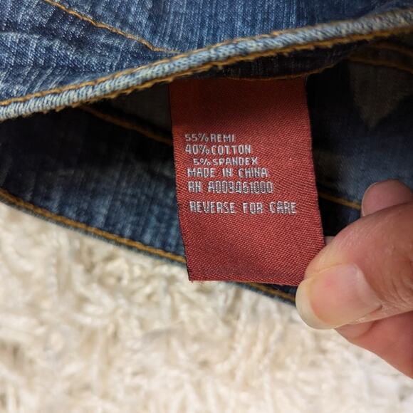 Vintage Cache Beaded Embroidered Embellished Medium/Dark Wash Jeans Size 10 - Picture 4 of 12